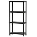 4-Tier Heavy-Duty Plastic Storage Shelves Freestanding Garage Shelving Unit