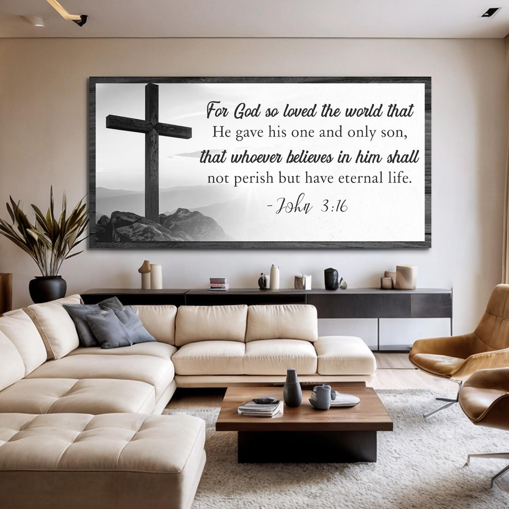 John 3:16: For God So Loved The World Faith Sign V