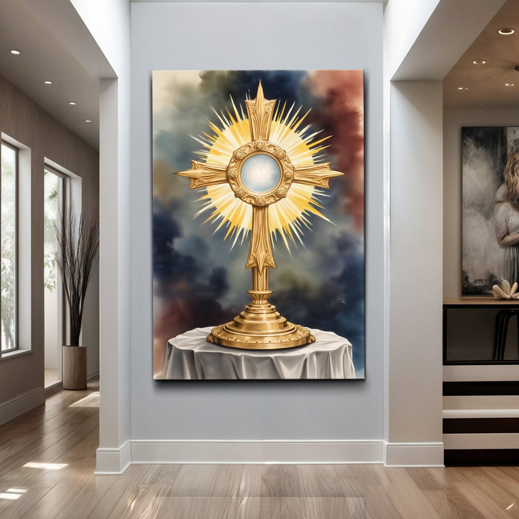 Holy Eucharist in Monstrance Faith Wall Art