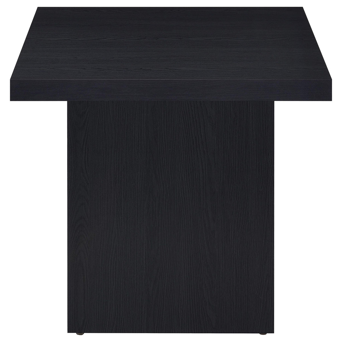 Devar 2-piece Square Cocktail Coffee End Table Set Black
