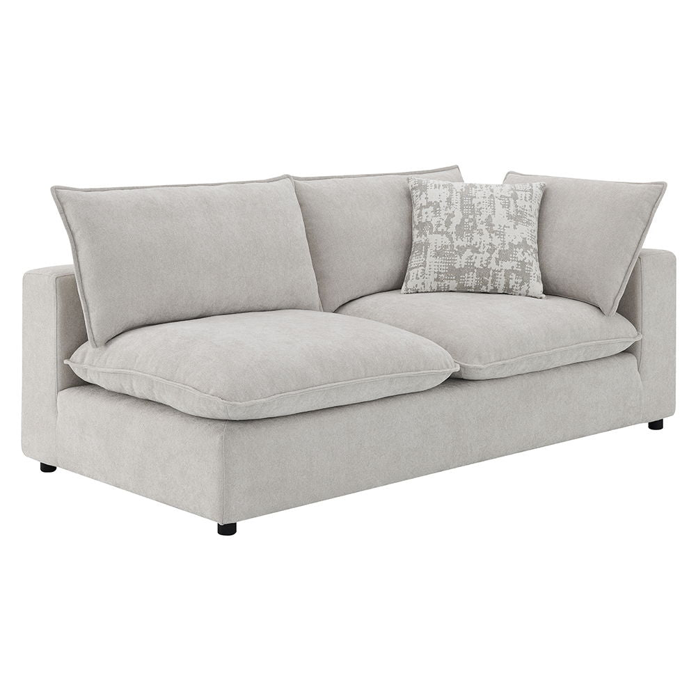 Marisa - Modular RF Loveseat With 2 Pillows - Beige Boucle