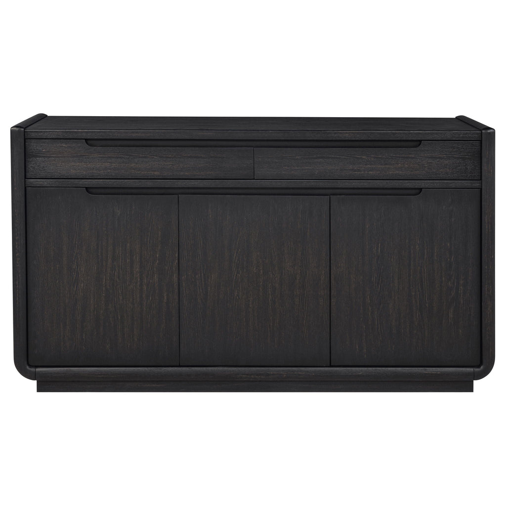 Leandro 2-drawer Dining Sideboard Server Burnished Black