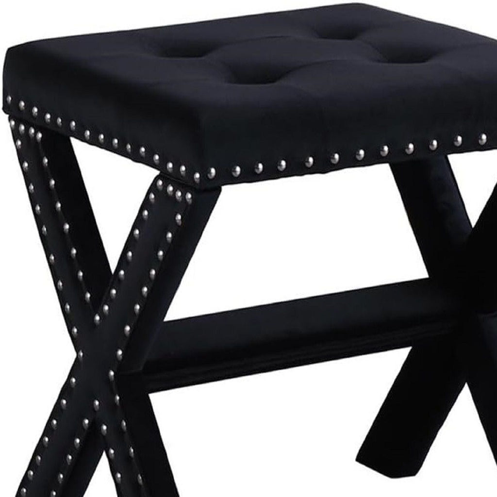 Upholstered Accent Bench With Nailhead Trim