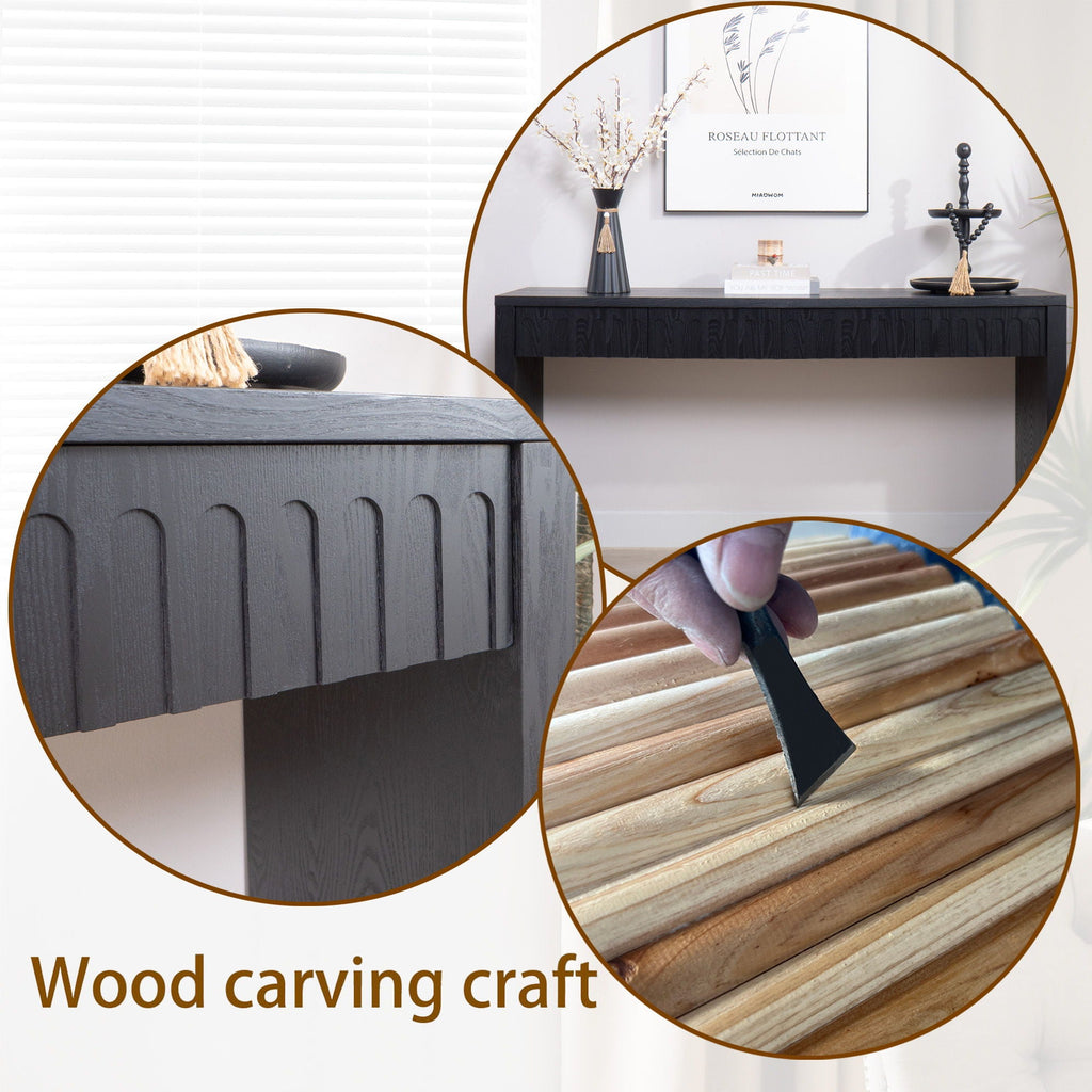 Modern Console Table With 4 Drawers, Entryway Table