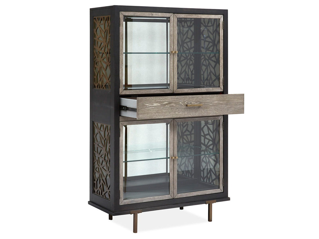 Ryker - Display Cabinet - Nocturn Black And Coventry Gray