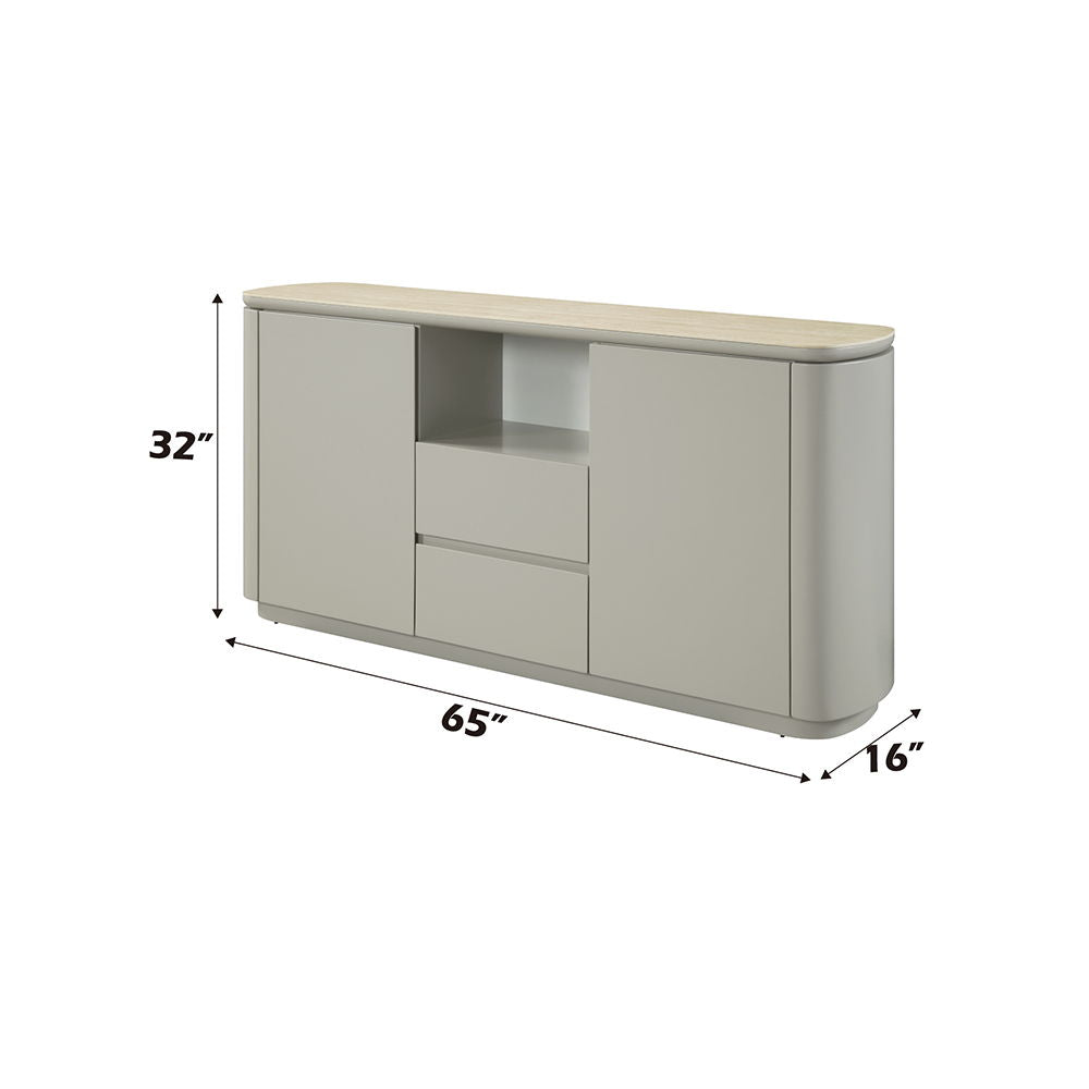 Ingram - Server - Ceramic Top & Light Gray
