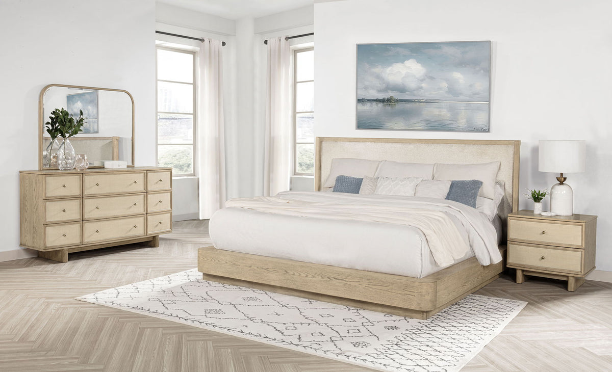 Kailani 4-piece California King Bedroom Set Beige Oak