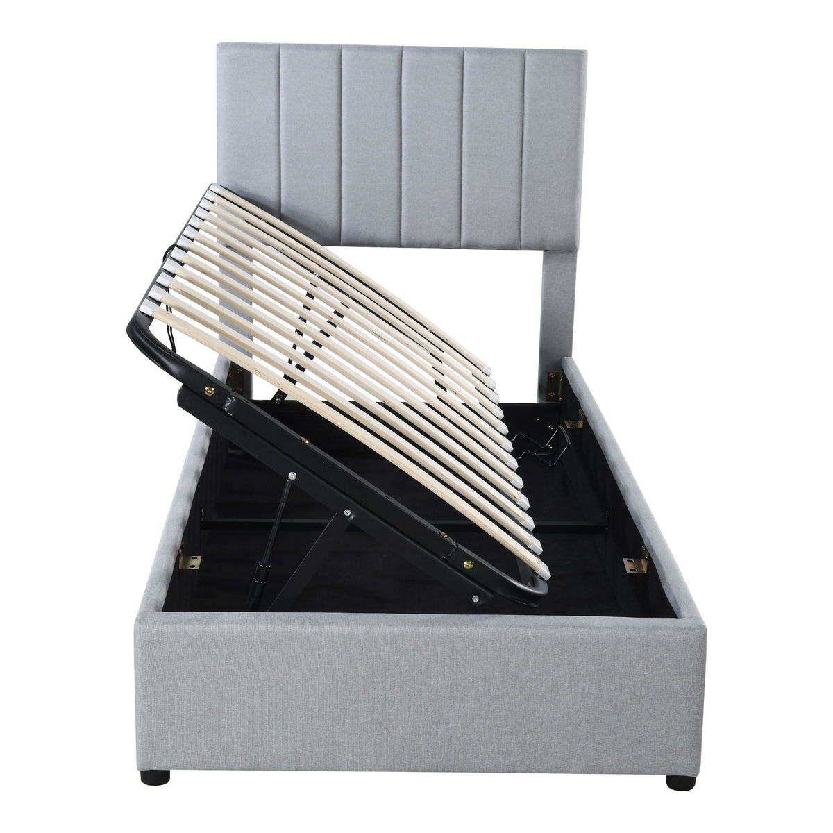 Upholstered Platform Bed With A Hydraulic Storage System