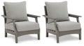 Visola - Lounge Chair With Cushion (Set of 2) - Gray