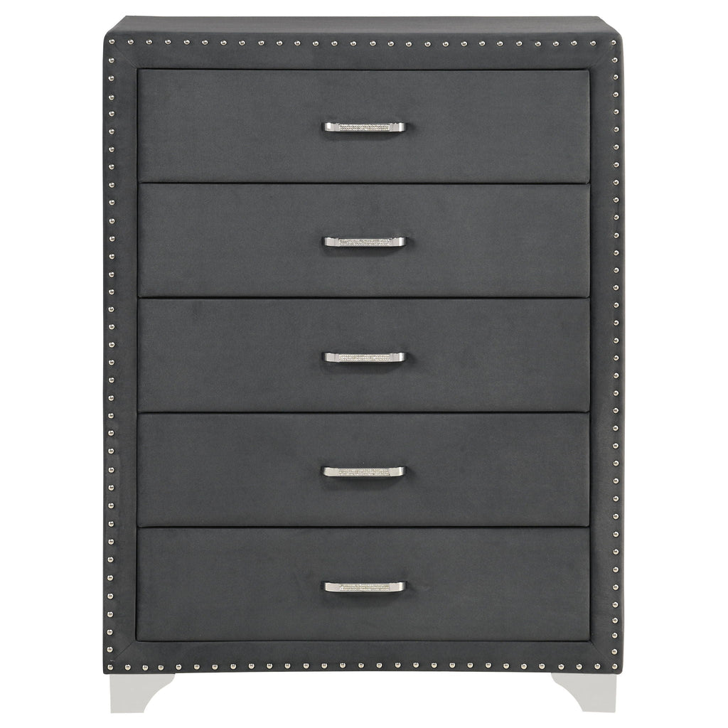 Melody 5-drawer Bedroom Chest Grey