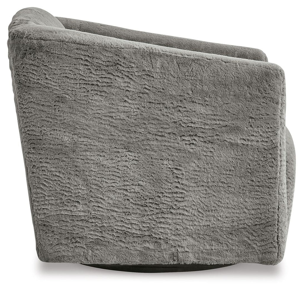 Bramner - Swivel Accent Chair - Charcoal