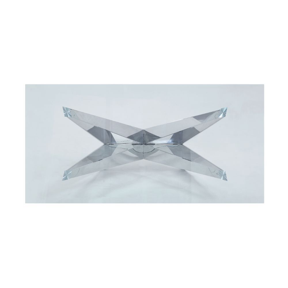 Dekel - Dining Table - Clear Glass Top & Stainless Steel
