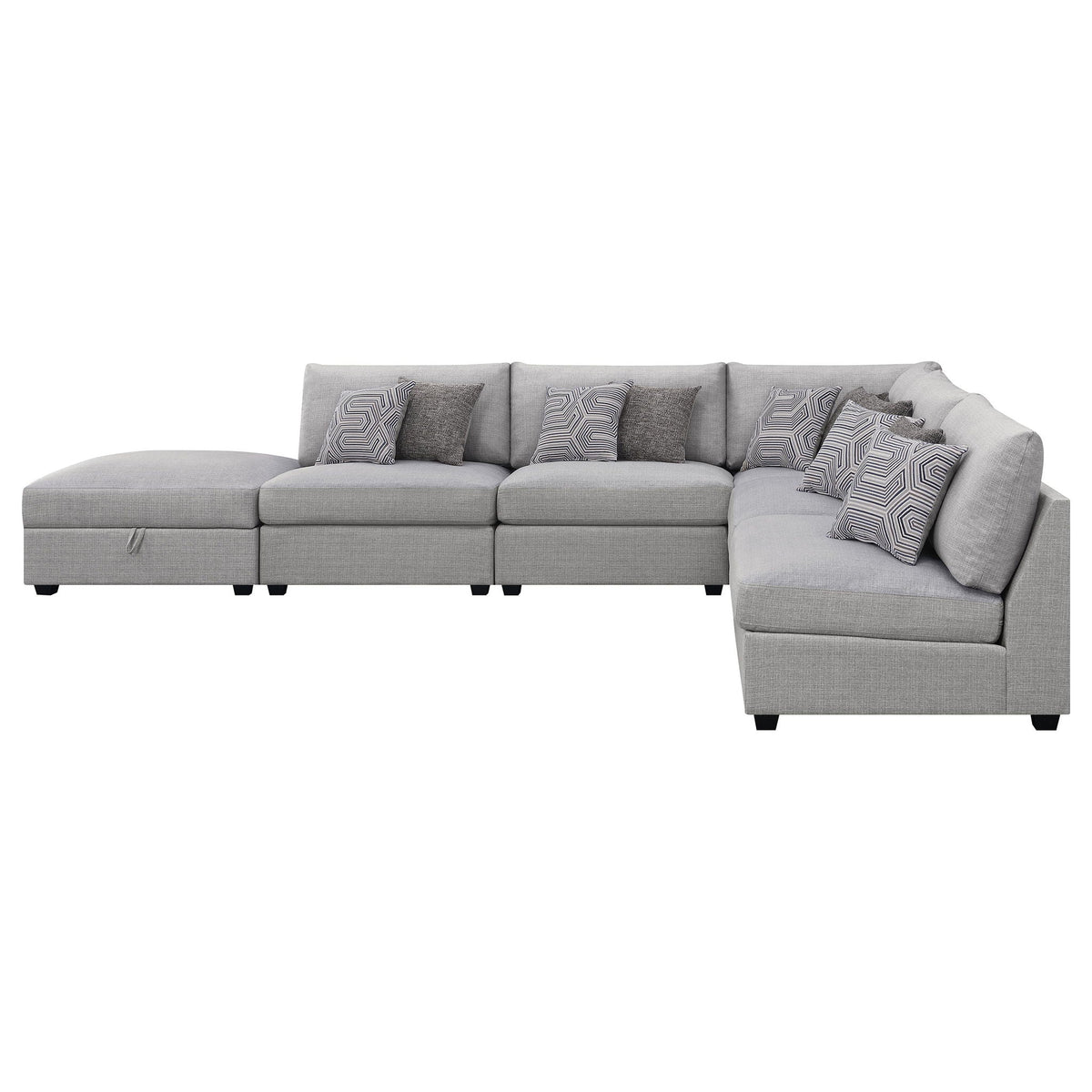 Cambria 6-piece Upholstered Modular Sectional Sofa Grey