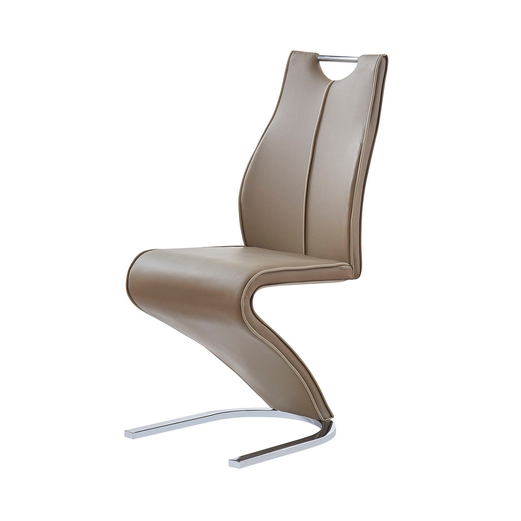 Tony - Dining Chairs (Set of 2) - Brown / Beige