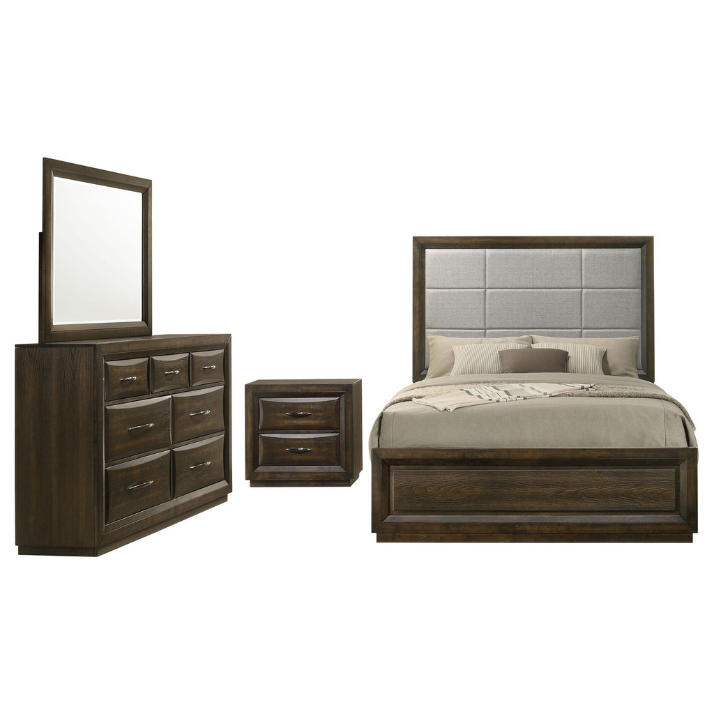 Atlas 4-piece Queen Bedroom Set Dark Oak