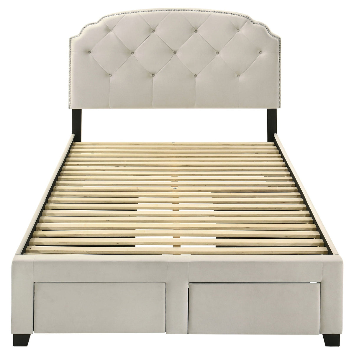Marianna 4-drawer Upholstered Full Storage Bed Cream