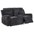 Kennett Chenille Upholstered Power Reclining Loveseat Grey
