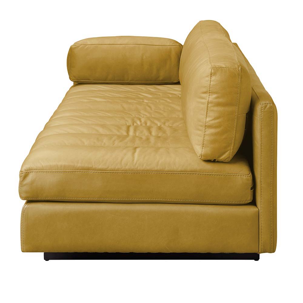 Radia - Sofa With Pillow - Turmeric Top Grain Leather
