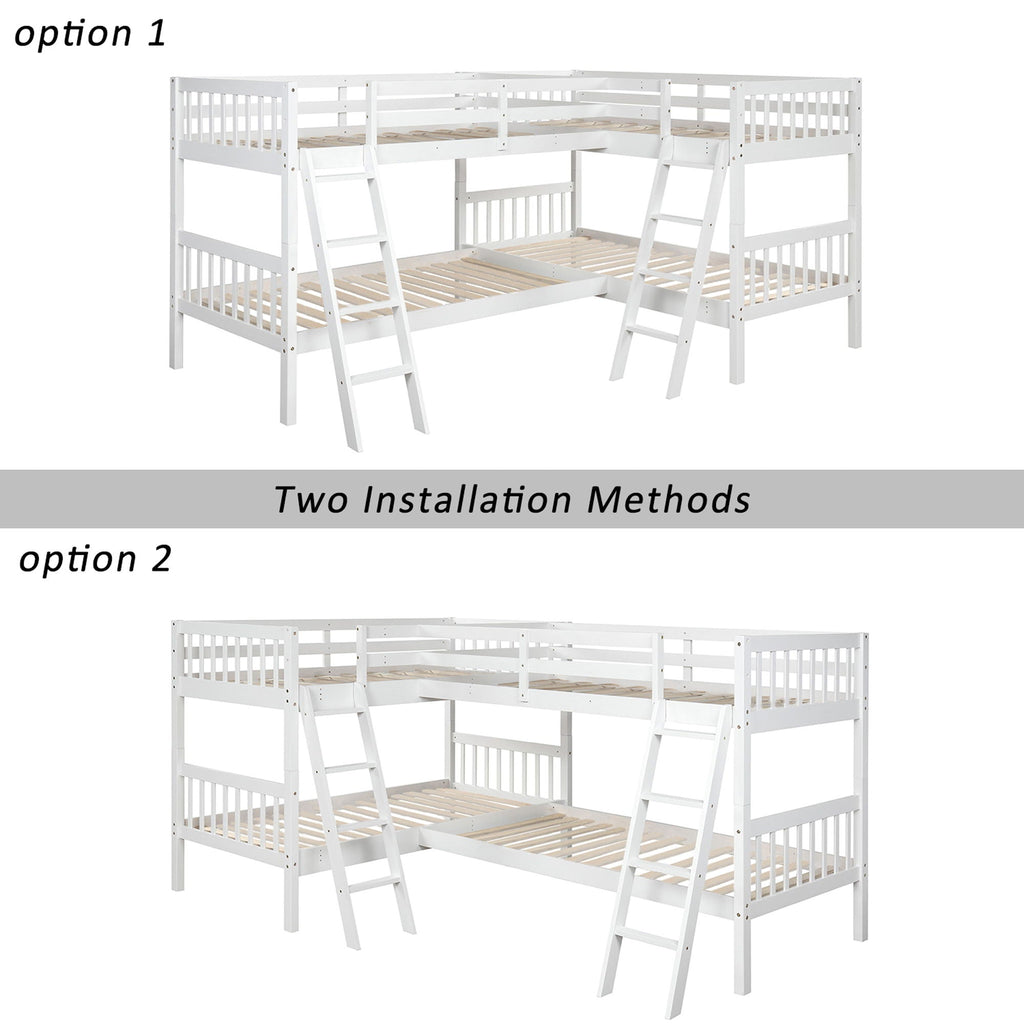 L Shaped Bunk Bed With Ladder
