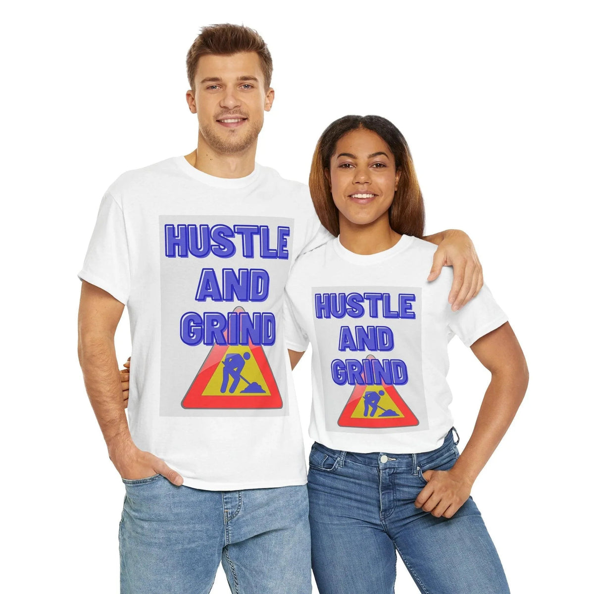 Hustle and Grind Men's Motivational T-Shirt"