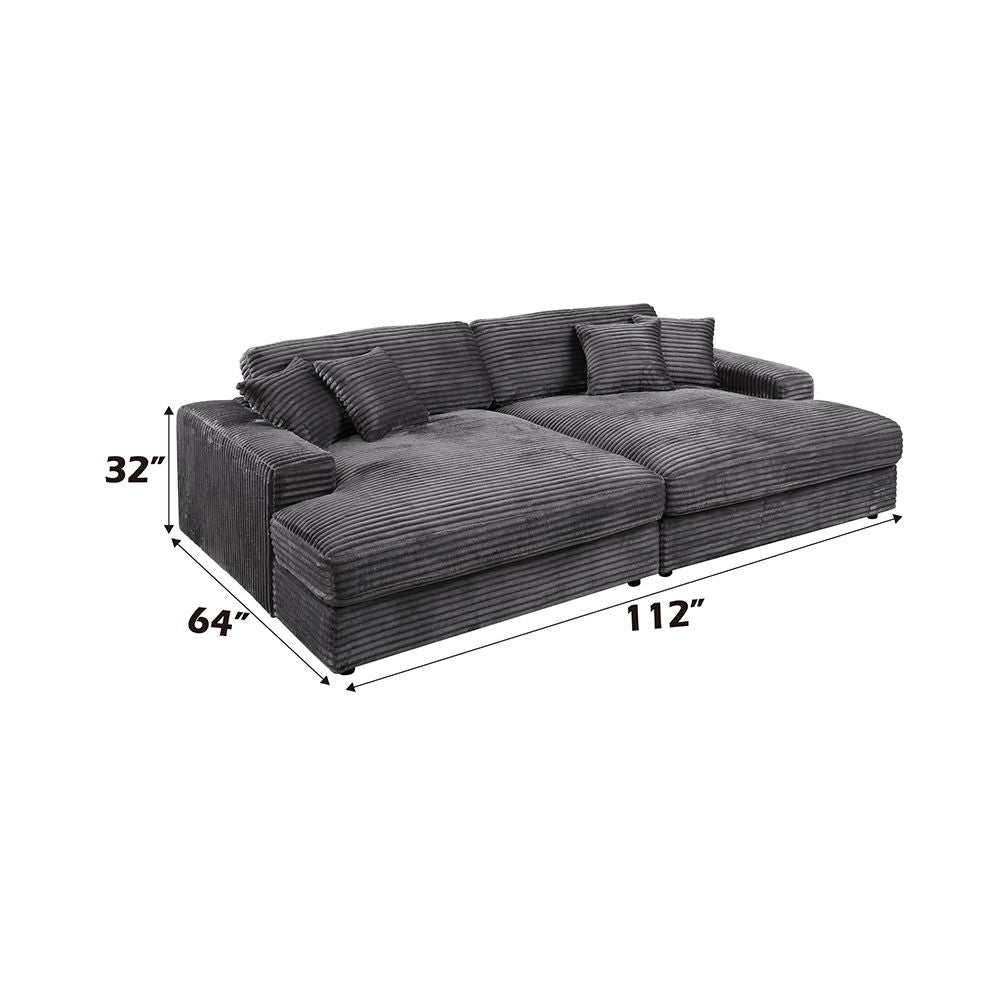 Hilde - Sectional Sofa With 4 Pillows