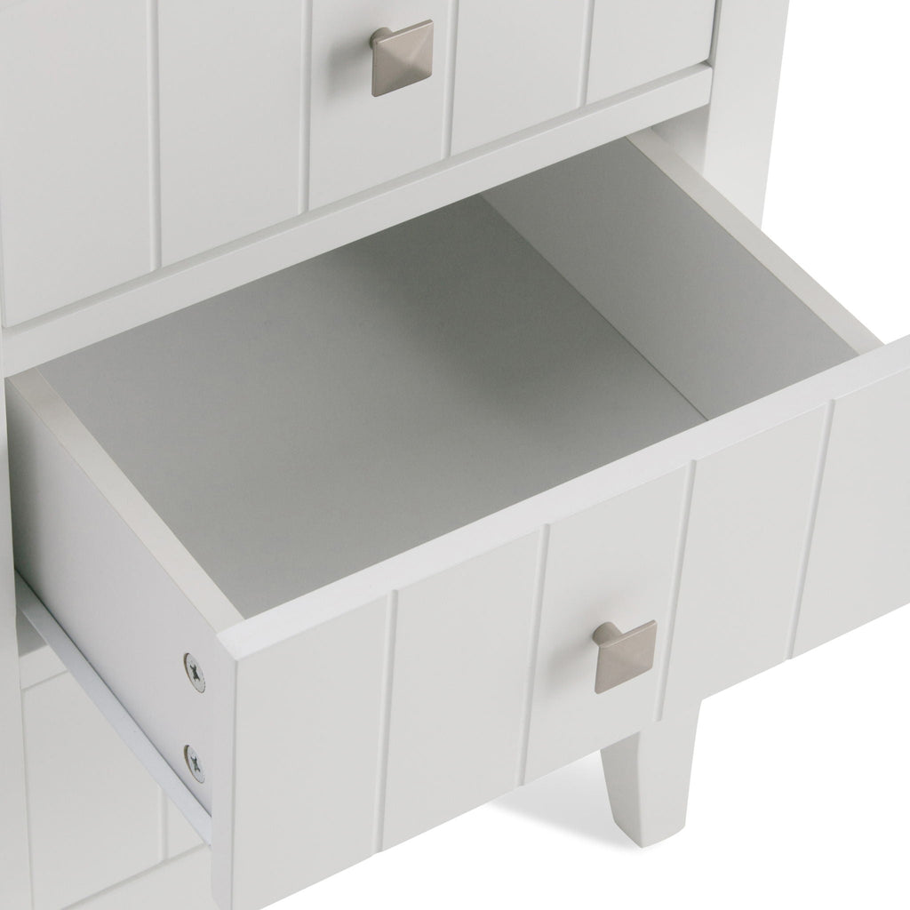 Acadian - 4 Drawer Floor Storage Cabinet - Pure White