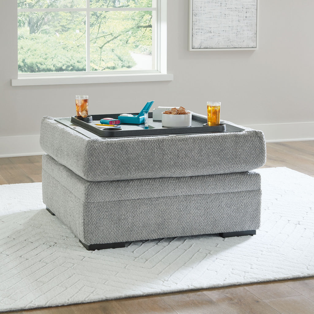 Casselbury - Ottoman With Storage - Cement