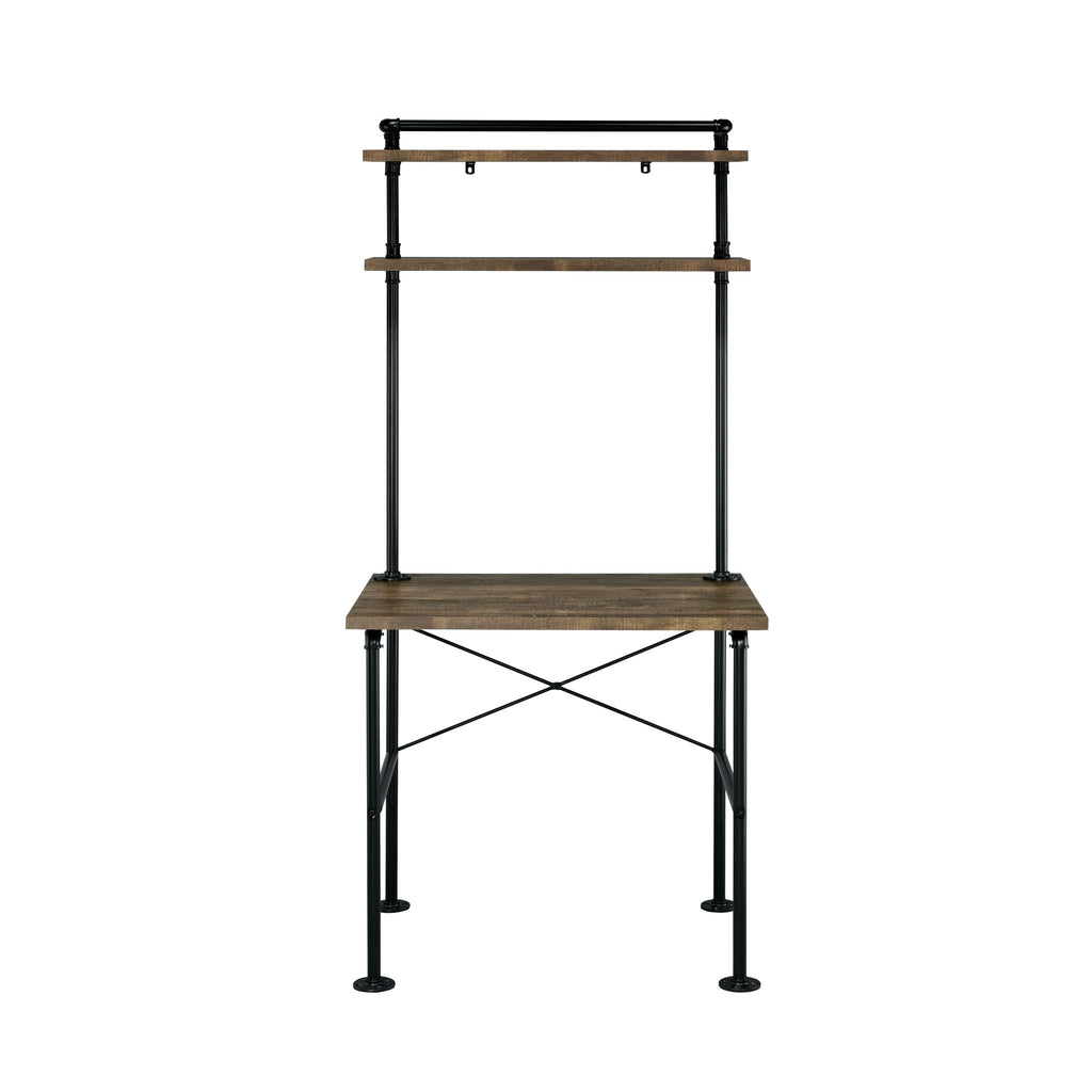 Ensata - Writing Desk - Rustic Oak & Black