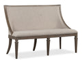 Lancaster - Bench With Upholstered Seat & Back - Dovetail Gray
