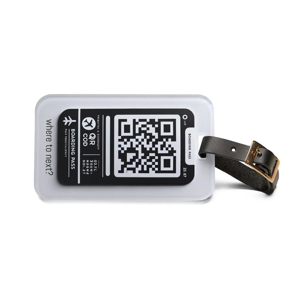 Luggage Tag - Boarding Pass QR Code Design