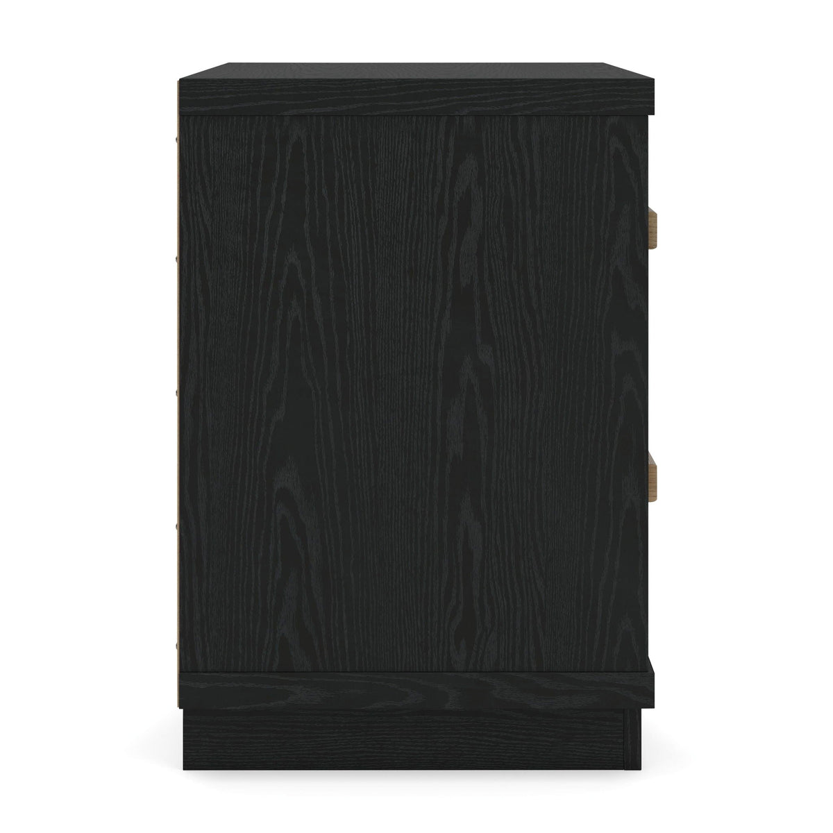 Kozmour - Two Drawer Night Stand - Black / Brown