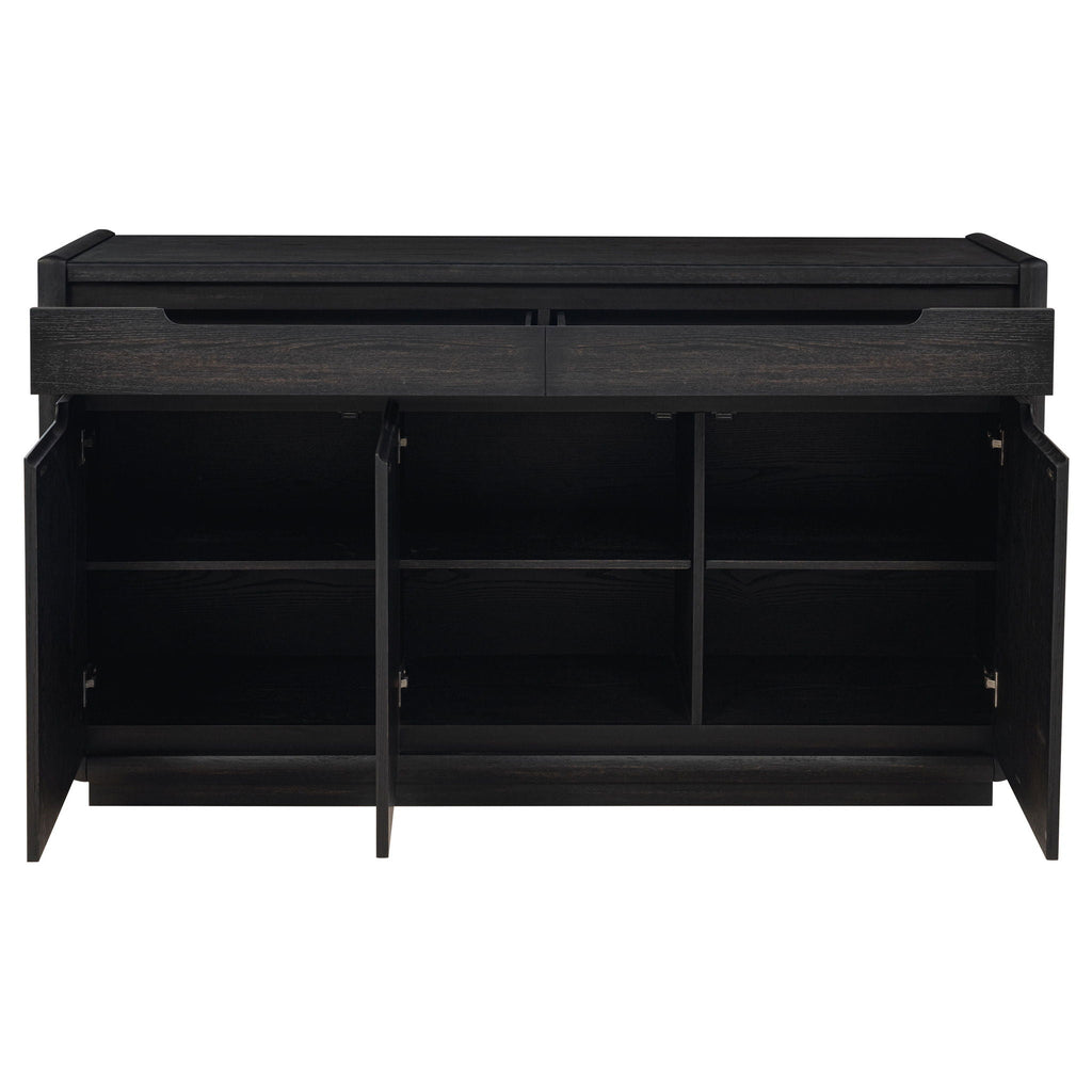 Leandro 2-drawer Dining Sideboard Server Burnished Black