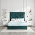 Tufted Upholstered Headboard Platform Bed