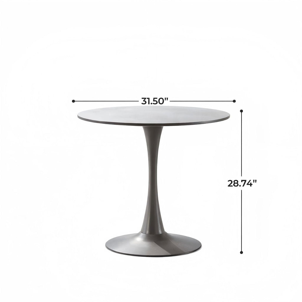 Mid-Century Tulip Table With Round Top, Pedestal Base