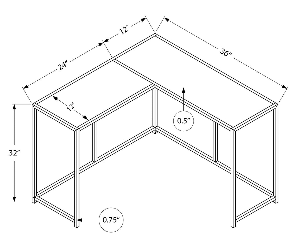 Corner Accent Console Table For Entryway, Unique L-Shaped Design