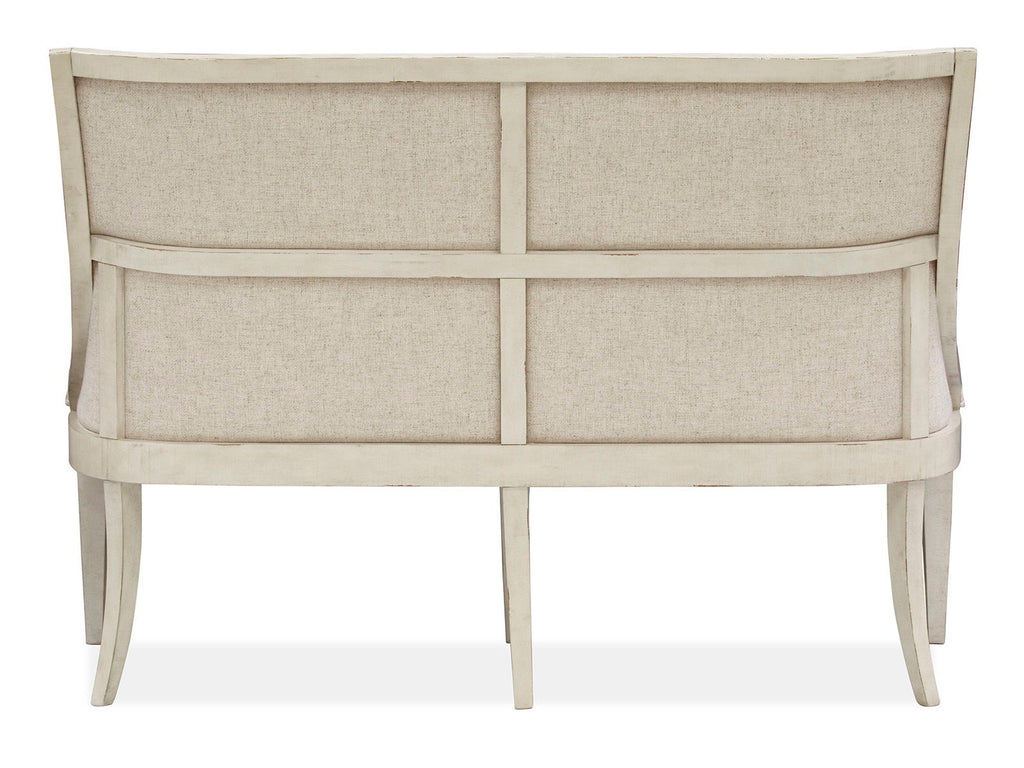 Newport - Bench With Upholstered Seat & Back - Alabaster