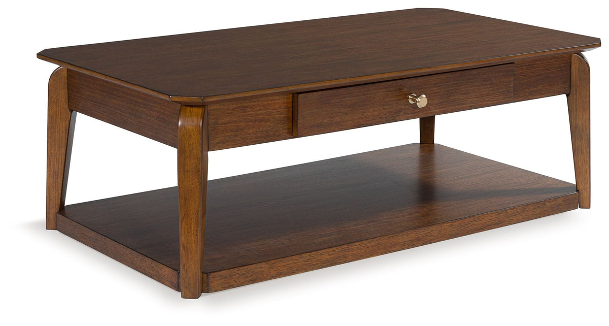 Trenmour - Rectangular Cocktail Table - Medium Brown