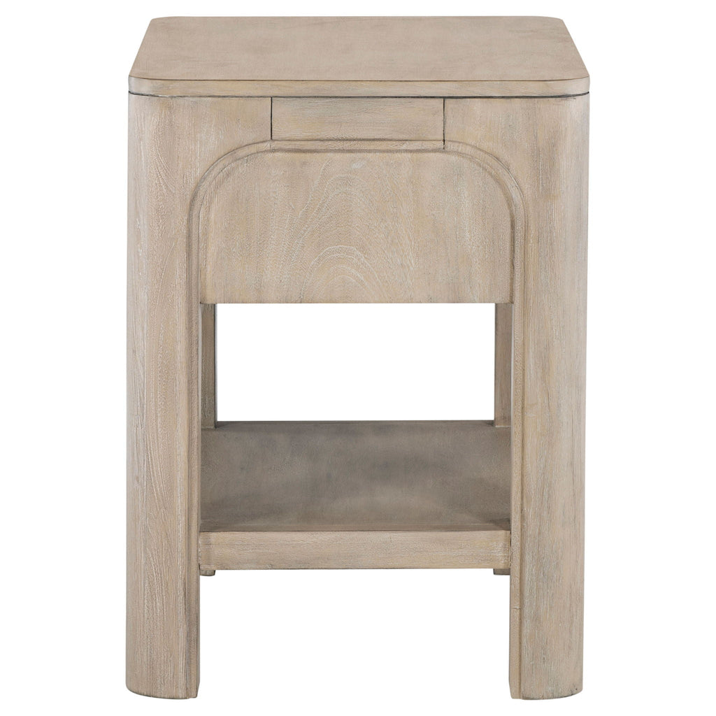 Solano 1-drawer Nightstand Bedside Table Weathered Mango