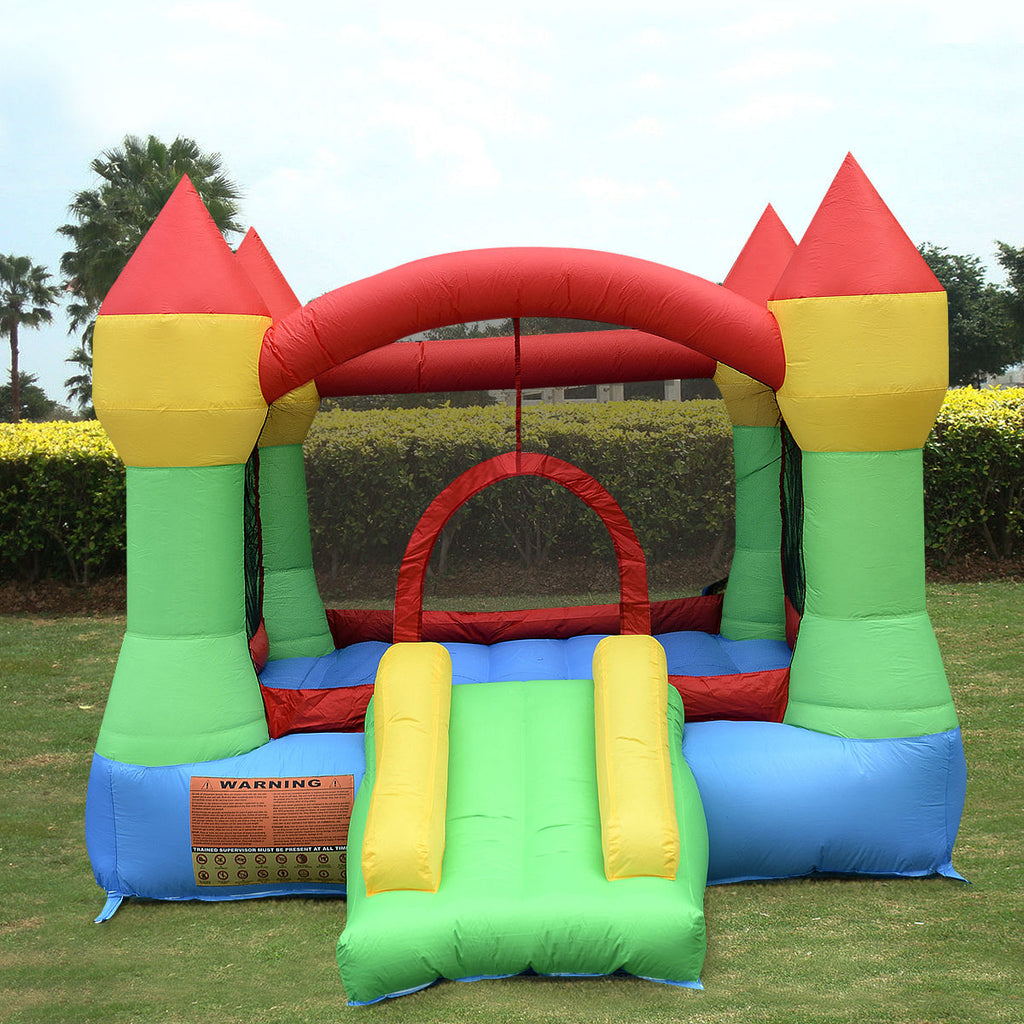 Inflatable Bounce House Jumper with Slide & 480 W Blower