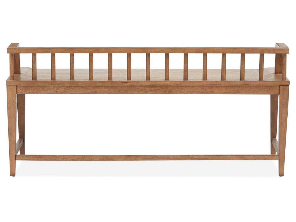 Lindon - Arm Bench With Low Back - Belgian Wheat