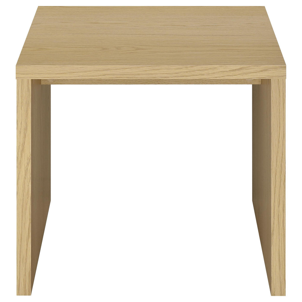 Canoga Engineered Wood Accent Side End Table Light Oak