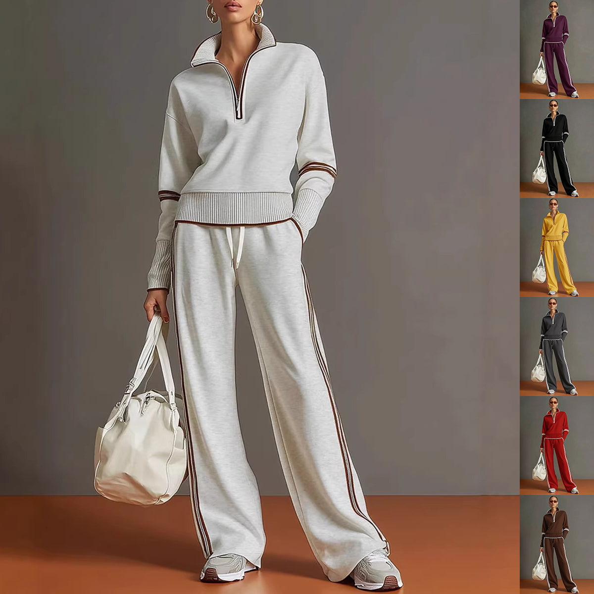 Women's Casual Sports Long Sleeve Suit Set Comfortable Breathable Two Piece Outfit For Daily Wear
