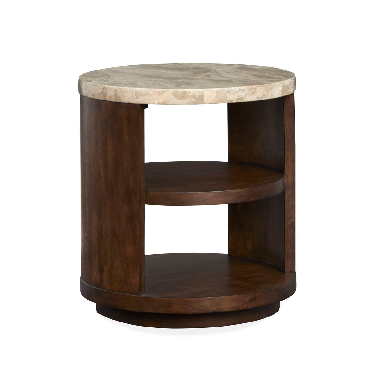 McPherson - Round End Table - Burnt Umber