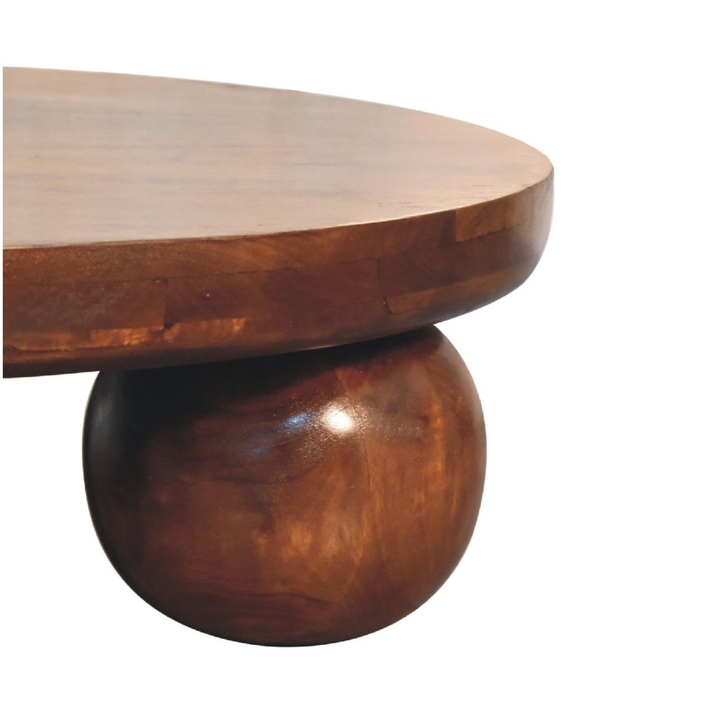 Central Ball Table - Chestnut