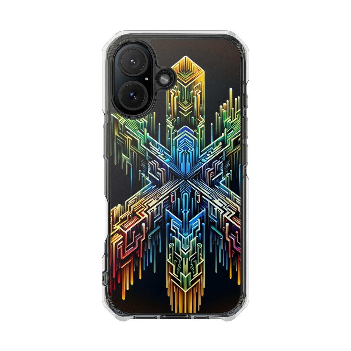 Magnet Case Abstract Cross Vibrant Colors