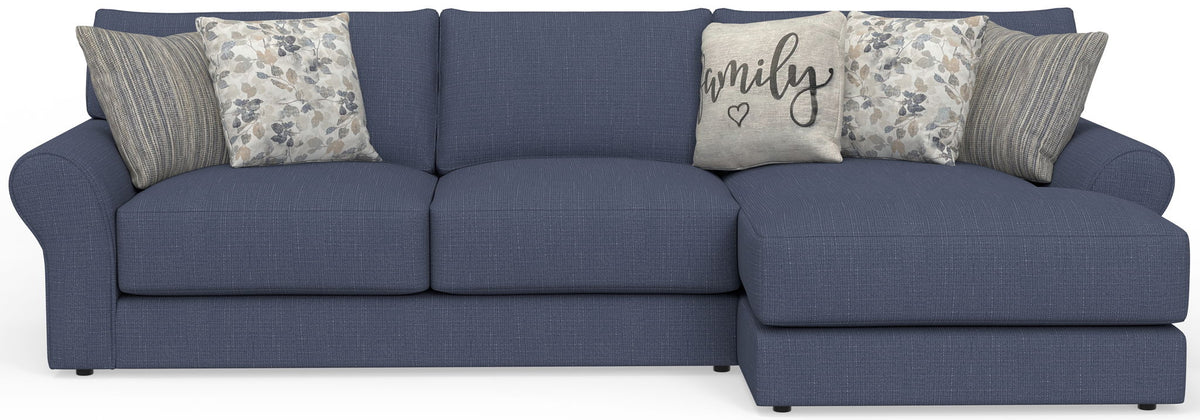 Cape May - Sofa Chaise With Comfort Coil Seating And 5 Accent Pillows Included