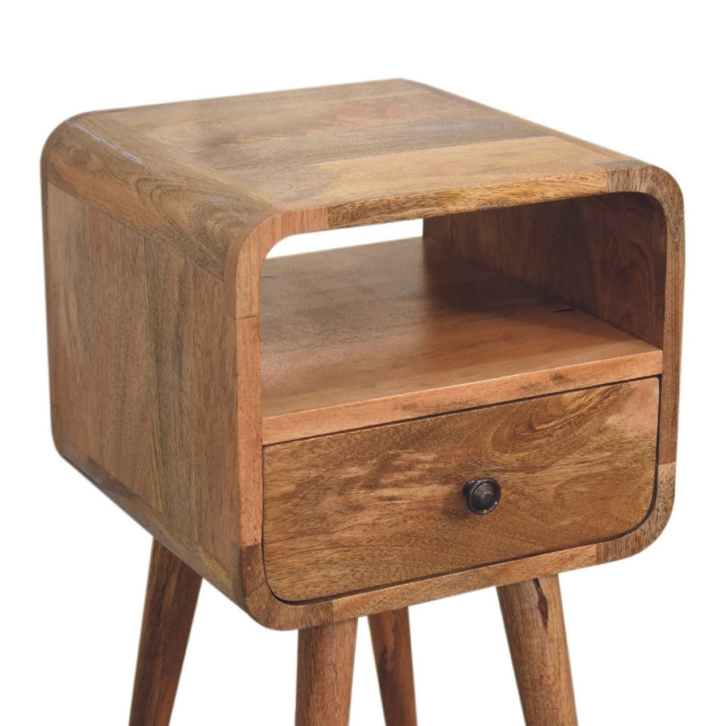 Mini Curve Open Bedside Nightstand