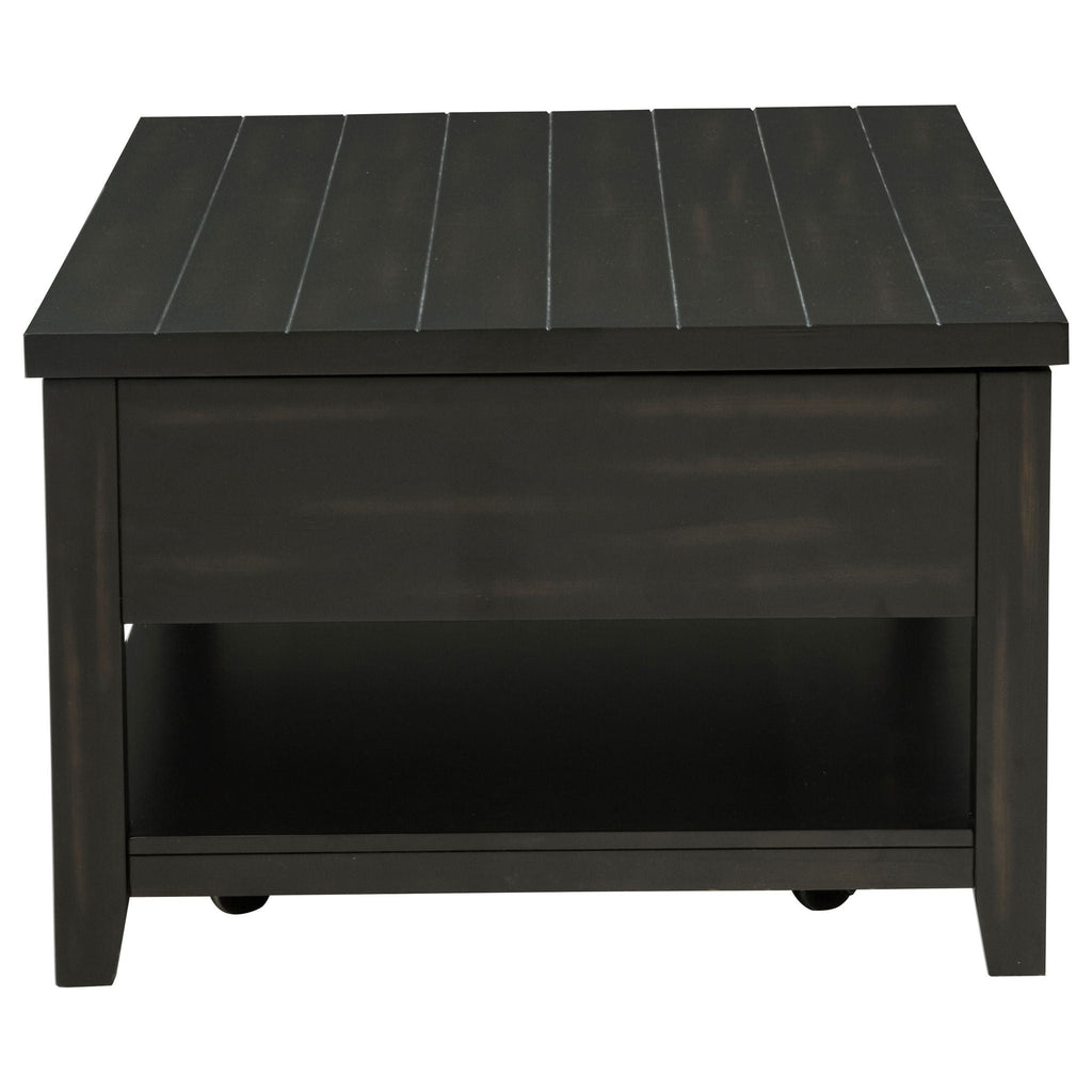 Payne 48-inch Mobile Lift Top Coffee Table Distressed Java