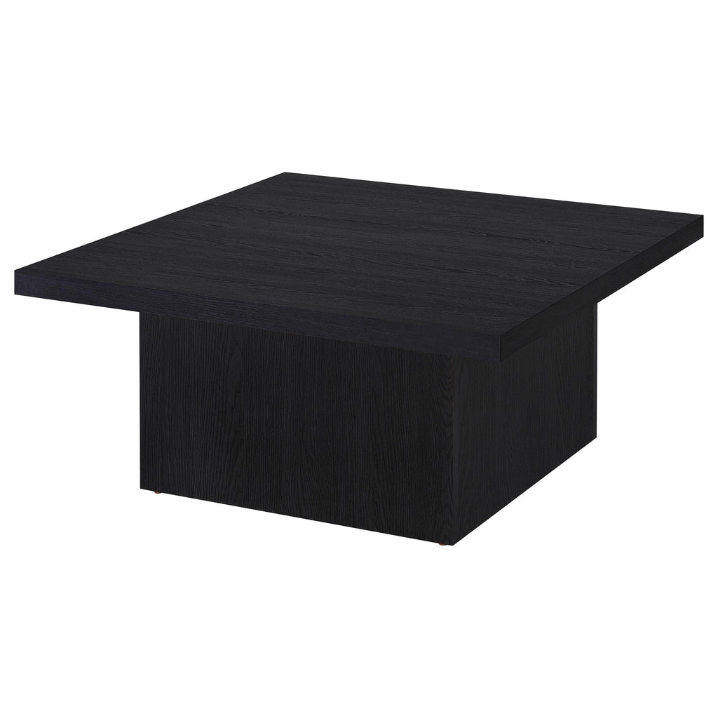 Devar Square Engineered Wood Cocktail Coffee Table Black