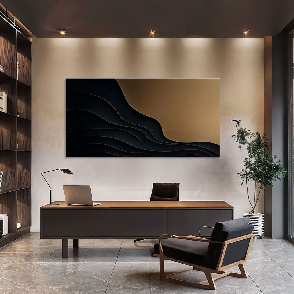 Black And Gold Minimalist Abstract X